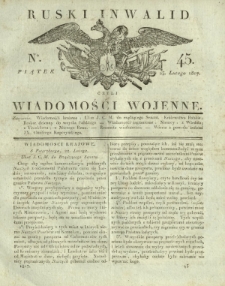 Ruski Inwalid czyli wiadomości wojenne. 1817, nr 45 (23 lutego)
