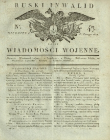 Ruski Inwalid czyli wiadomości wojenne. 1817, nr 47 (25 lutego)