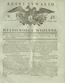 Ruski Inwalid czyli wiadomości wojenne. 1817, nr 48 (27 lutego)