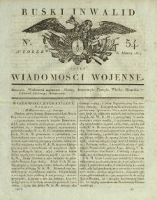 Ruski Inwalid czyli wiadomości wojenne. 1817, nr 54 (6 marca)