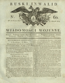 Ruski Inwalid czyli wiadomości wojenne. 1817, nr 60 (13 marca)