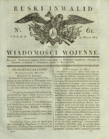 Ruski Inwalid czyli wiadomości wojenne. 1817, nr 61 (14 marca)