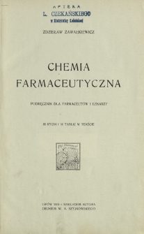 Chemia farmaceutyczna : podręcznik dla farmaceutów i lekarzy