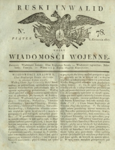 Ruski Inwalid czyli wiadomości wojenne. 1817, nr 78 (6 kwietnia)