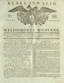 Ruski Inwalid czyli wiadomości wojenne. 1817, nr 88 (18 kwietnia)