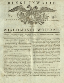 Ruski Inwalid czyli wiadomości wojenne. 1817, nr 93 (24 kwietnia)