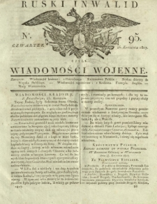 Ruski Inwalid czyli wiadomości wojenne. 1817, nr 95 (26 kwietnia)