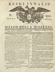 Ruski Inwalid czyli wiadomości wojenne. 1817, nr 100 (2 maja)