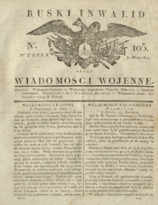 Ruski Inwalid czyli wiadomości wojenne. 1817, nr 105 (8 maja)