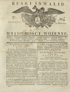 Ruski Inwalid czyli wiadomości wojenne. 1817, nr 114 (19 maja)