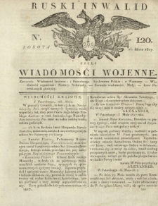 Ruski Inwalid czyli wiadomości wojenne. 1817, nr 120 (26 maja)