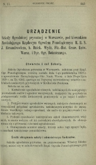 Ogrodnik Polski : dwutygodnik poświęcony wszystkim gałęziom ogrodnictwa T. 2, Nr 15 (1880)