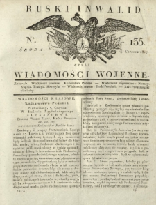 Ruski Inwalid czyli wiadomości wojenne. 1817, nr 135 (13 czerwca)