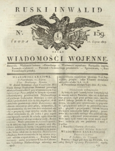 Ruski Inwalid czyli wiadomości wojenne. 1817, nr 159 (11 lipca)