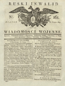 Ruski Inwalid czyli wiadomości wojenne. 1817, nr 161 (13 lipca)