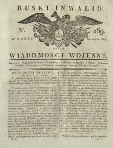 Ruski Inwalid czyli wiadomości wojenne. 1817, nr 169 (24 lipca)
