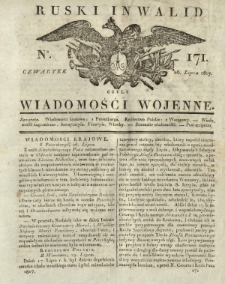 Ruski Inwalid czyli wiadomości wojenne. 1817, nr 171 (26 lipca)