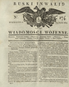 Ruski Inwalid czyli wiadomości wojenne. 1817, nr 174 (29 lipca)