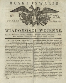 Ruski Inwalid czyli wiadomości wojenne. 1817, nr 175 (31 lipca)
