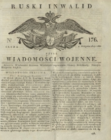 Ruski Inwalid czyli wiadomości wojenne. 1817, nr 176 (1 sierpnia)