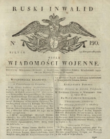 Ruski Inwalid czyli wiadomości wojenne. 1817, nr 190 (17 sierpnia)
