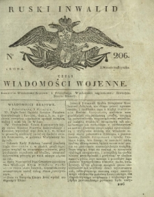 Ruski Inwalid czyli wiadomości wojenne. 1817, nr 206 (5 września)