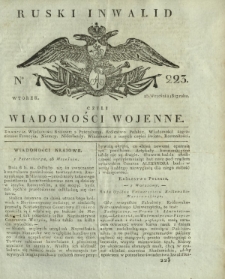 Ruski Inwalid czyli wiadomości wojenne. 1817, nr 223 (25 września)