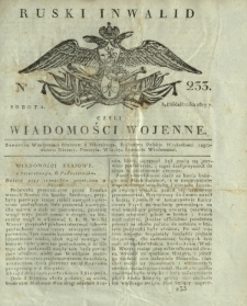 Ruski Inwalid czyli wiadomości wojenne. 1817, nr 233 (6 października)