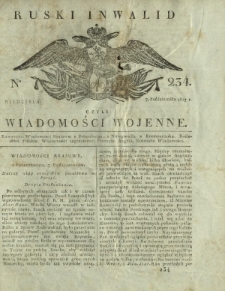 Ruski Inwalid czyli wiadomości wojenne. 1817, nr 234 (7 października)