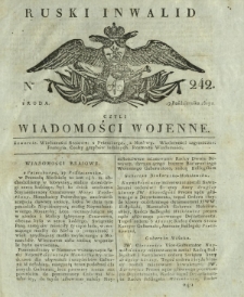 Ruski Inwalid czyli wiadomości wojenne. 1817, nr 242 (17 października)