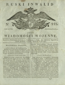 Ruski Inwalid czyli wiadomości wojenne. 1817, nr 243 (18 października)