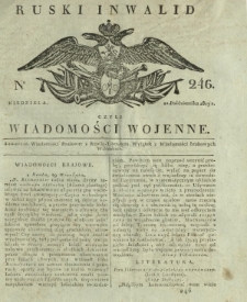 Ruski Inwalid czyli wiadomości wojenne. 1817, nr 246 (21 października)