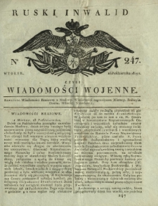 Ruski Inwalid czyli wiadomości wojenne. 1817, nr 247 (23 października)