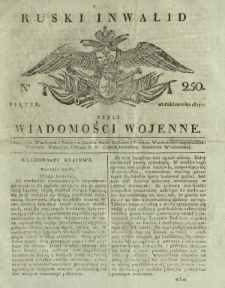 Ruski Inwalid czyli wiadomości wojenne. 1817, nr 250 (26 października)