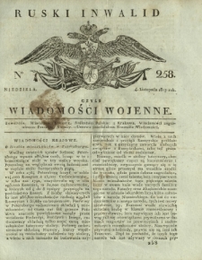 Ruski Inwalid czyli wiadomości wojenne. 1817, nr 258 (4 listopada)