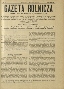 Gazeta Rolnicza : pismo tygodniowe ilustrowane. R. 68, nr 23 (8 czerwca 1928)