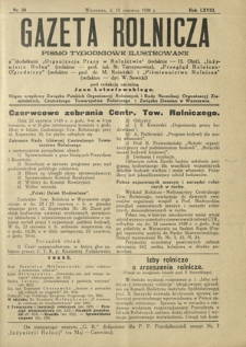 Gazeta Rolnicza : pismo tygodniowe ilustrowane. R. 68, nr 24 (15 czerwca 1928)