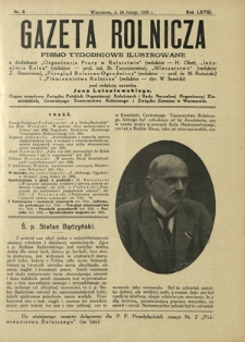 Gazeta Rolnicza : pismo tygodniowe ilustrowane. R. 68, nr 8 (24 lutego 1928)