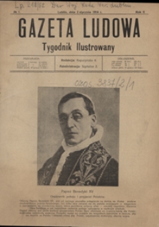 Gazeta Ludowa : tygodnik illustrowany 1916-01-02, R. 2, nr 1