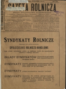 Gazeta Rolnicza : pismo tygodniowe ilustrowane. R. 70, nr 1-2 (10 stycznia 1930)