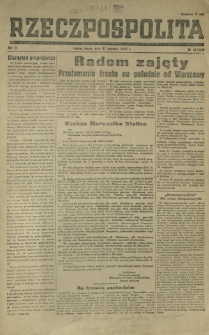 Rzeczpospolita : organ Polskiego Komitetu Wyzwolenia Narodowego. R. 2, nr 16=160 (17 stycznia 1945)