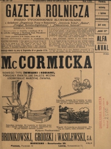 Gazeta Rolnicza : pismo tygodniowe ilustrowane. R. 71, nr 29-30 (24 lipca 1931)