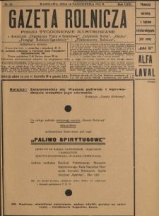 Gazeta Rolnicza : pismo tygodniowe ilustrowane. R. 71, nr 42 (16 października 1931)