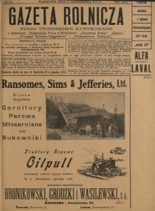 Gazeta Rolnicza : pismo tygodniowe ilustrowane. R. 71, nr 43 (23 października 1931)