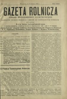 Gazeta Rolnicza : pismo tygodniowe ilustrowane. R. 74, nr 1-2 (12 stycznia 1934)