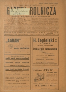 Gazeta Rolnicza : pismo tygodniowe ilustrowane. R. 76, nr 39 (25 września 1936)