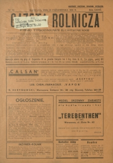 Gazeta Rolnicza : pismo tygodniowe ilustrowane. R. 76, nr 43 (23 października 1936)