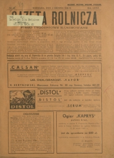 Gazeta Rolnicza : pismo tygodniowe ilustrowane. R. 76, nr 49 (4 grudnia 1936)