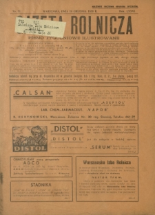 Gazeta Rolnicza : pismo tygodniowe ilustrowane. R. 76, nr 51 (18 grudnia 1936)