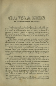 Ogrodnik Polski : dwutygodnik poświęcony wszystkim gałęziom ogrodnictwa T. 7, Nr 17 (1885)